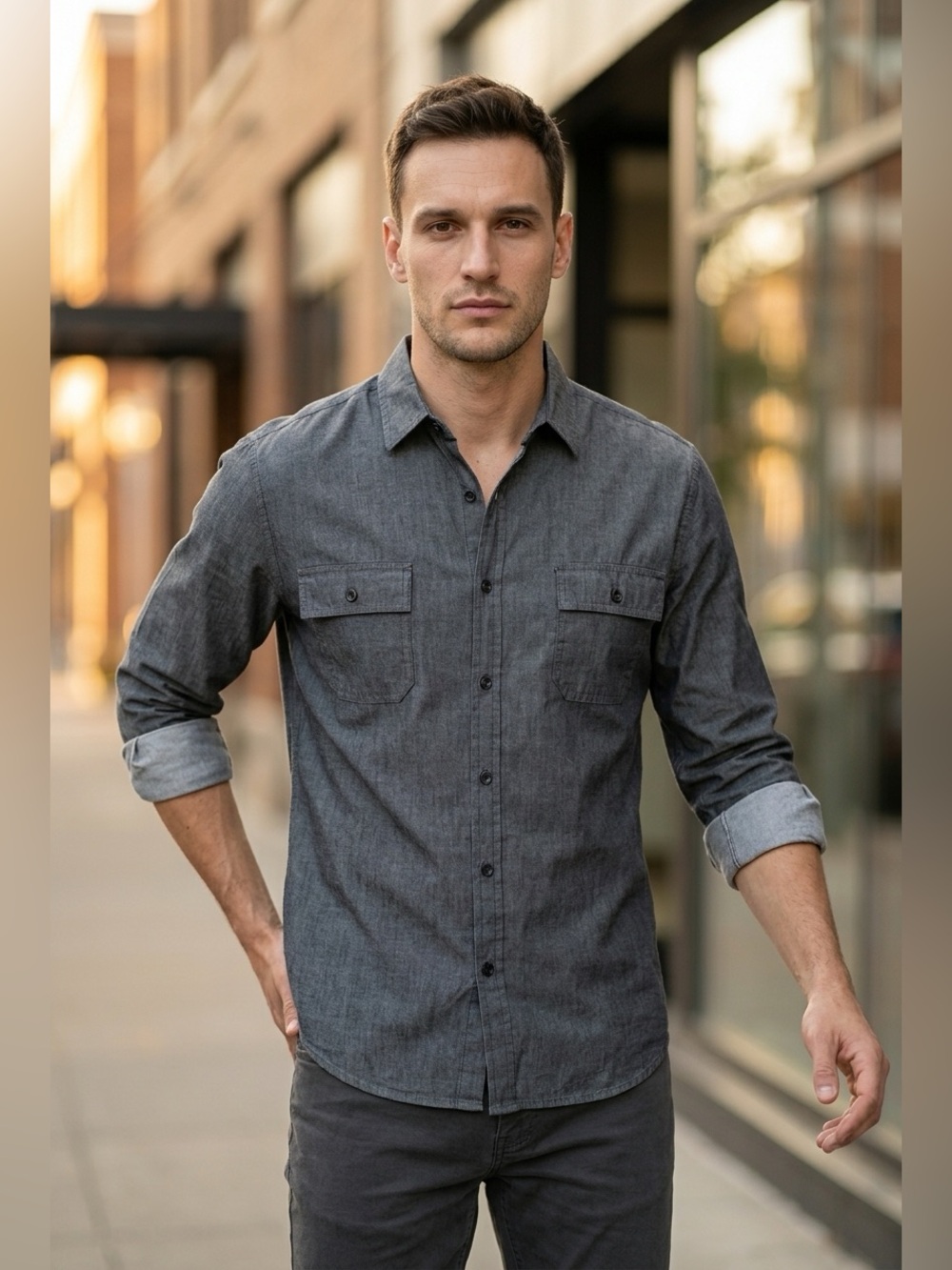 For Him London Slim Fit Shirt - Size Medium